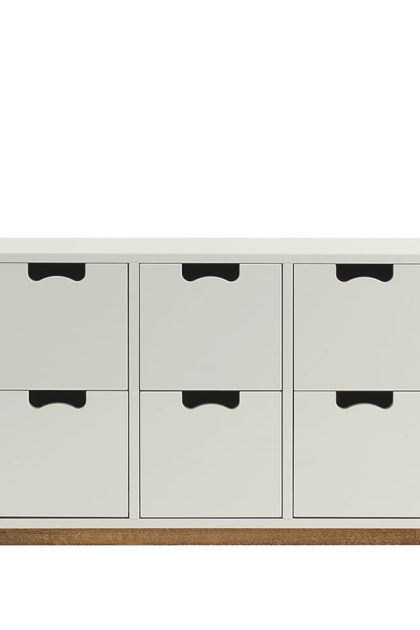 Asplund snö b2 byrå white, eksockel
