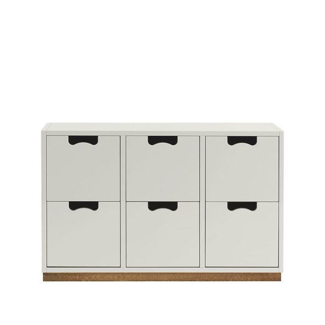 Asplund snö b2 byrå white, eksockel