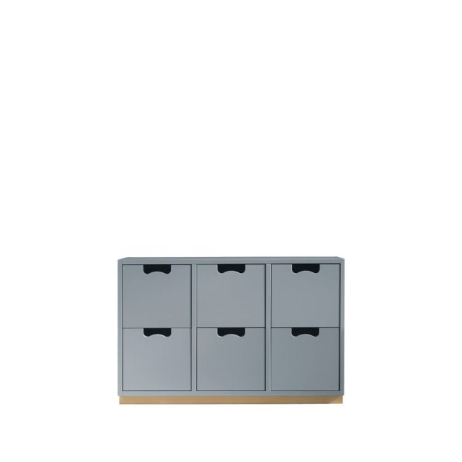 Asplund snö b2 byrå nordic blue, björksockel
