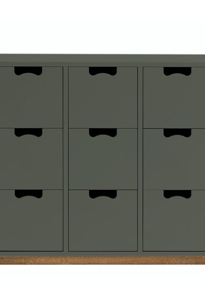 Asplund snö b3 byrå green khaki, eksockel