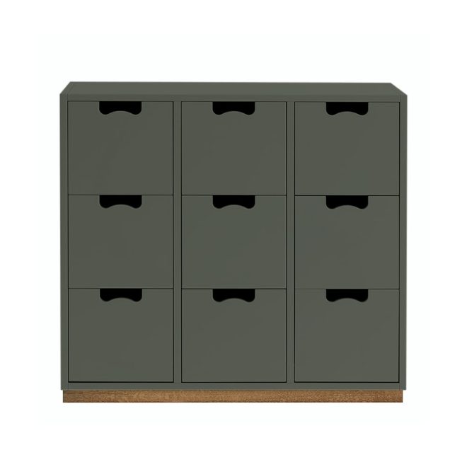 Asplund snö b3 byrå green khaki, eksockel