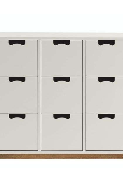 Asplund snö b3 byrå white, eksockel