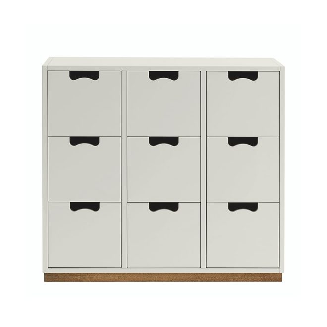 Asplund snö b3 byrå white, eksockel