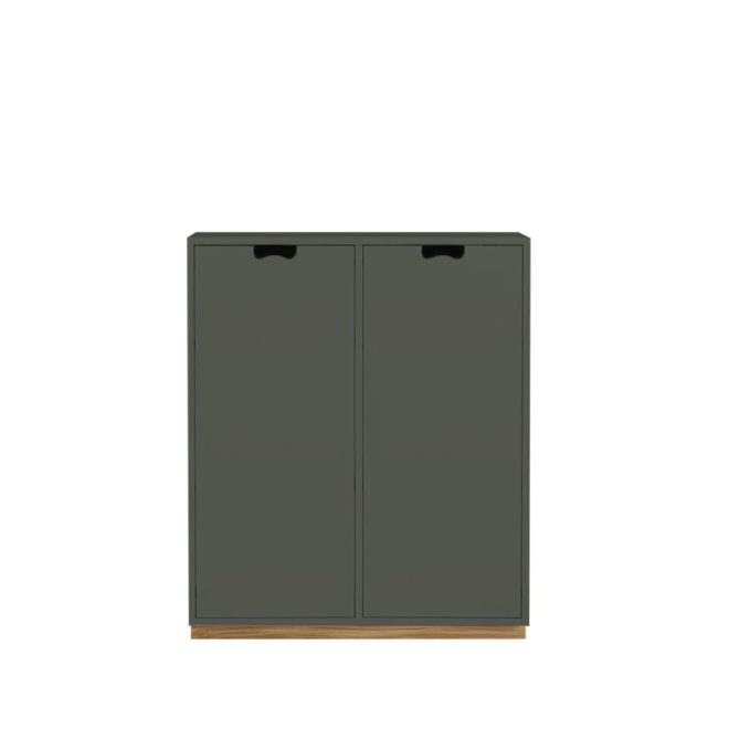 Asplund snö e skåp green khaki, eksockel, täckta dörrar, dj.30 cm