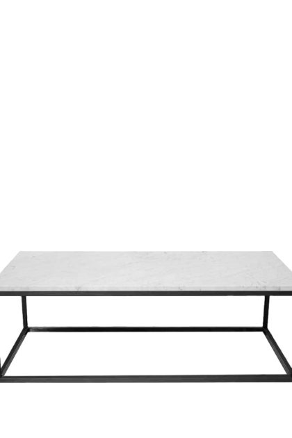 Scherlin scherlin soffbord 11 marmor vit, svartlackat stativ