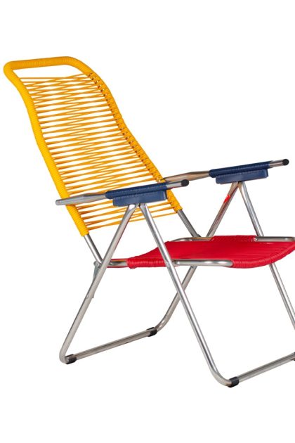 Fiam spaghetti solstol utan fotstöd multi-aluminium-yellow