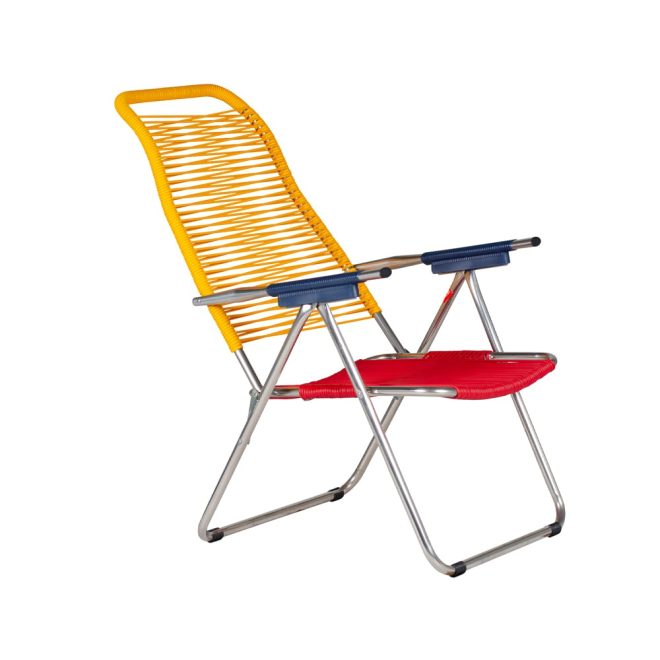 Fiam spaghetti solstol utan fotstöd multi-aluminium-yellow