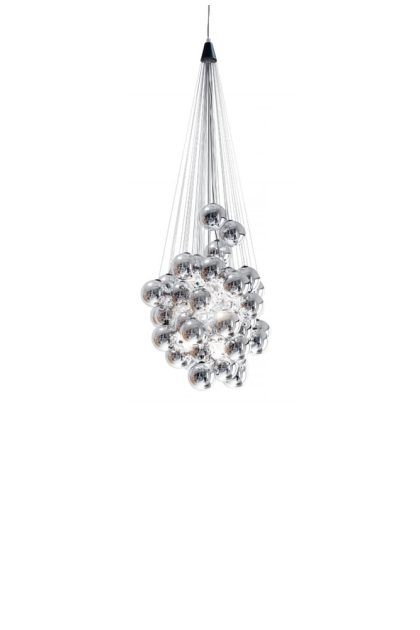 Luceplan stochastic pendel metallized, 48 sfärer