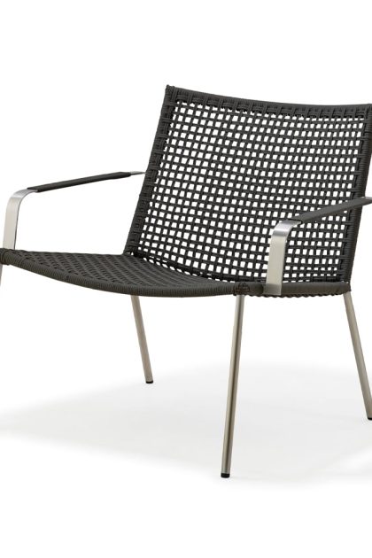 Cane-line straw loungefåtölj anthracite