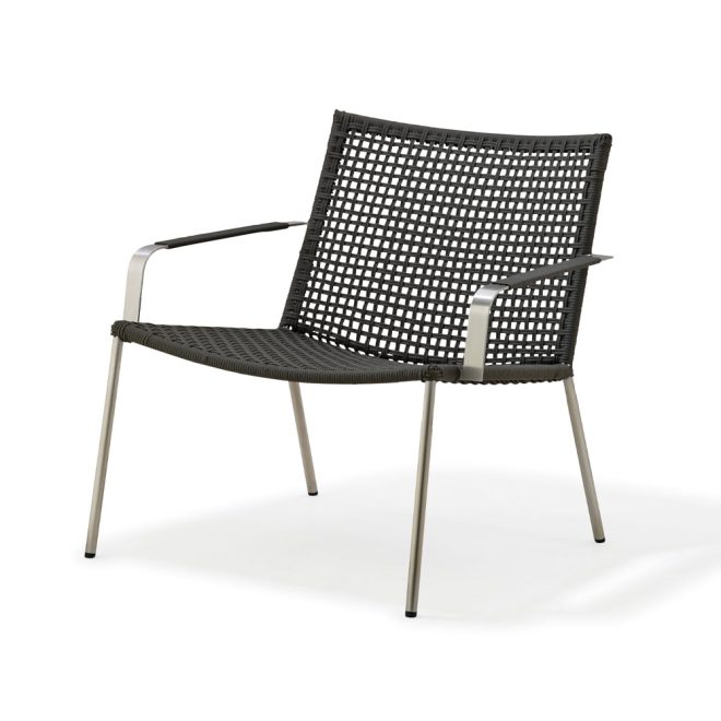 Cane-line straw loungefåtölj anthracite