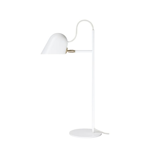 Örsjö belysning streck bordslampa vit, varmgrå textilsladd