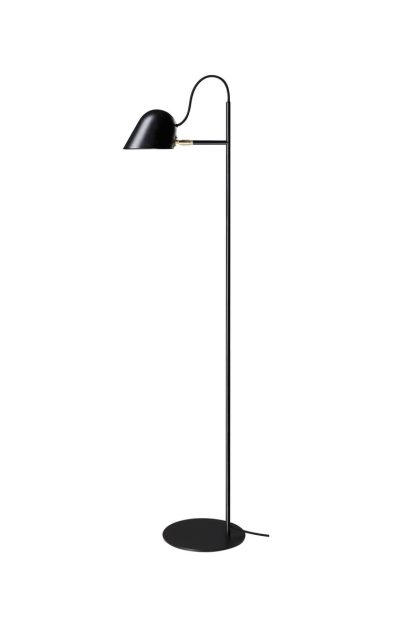Örsjö belysning streck golvlampa svart, svart textilsladd