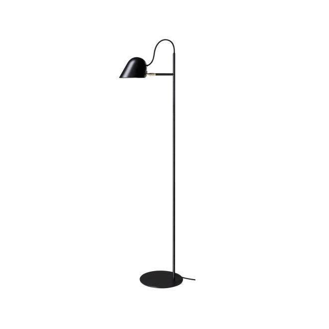 Örsjö belysning streck golvlampa svart, svart textilsladd