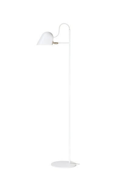 Örsjö belysning streck golvlampa vit, varmgrå textilsladd
