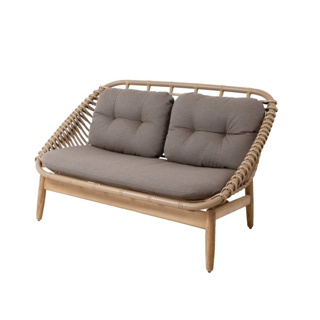 Cane-line string 2-sits soffa teakben cane-line airtouch taupe
