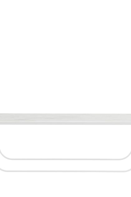Asplund tati lounge low soffbord marmor vit, vitlackat stativ