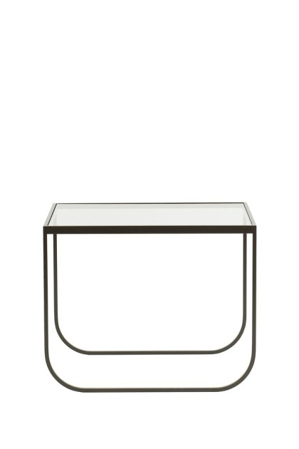 Asplund tati lounge high soffbord glas, char grey