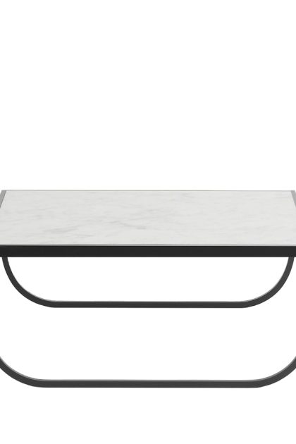 Asplund tati high soffbord marmor vit, char grey stativ