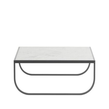 Asplund tati high soffbord marmor vit, storm grey stativ
