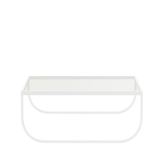 Asplund tati high soffbord glas, 15 vitt stativ