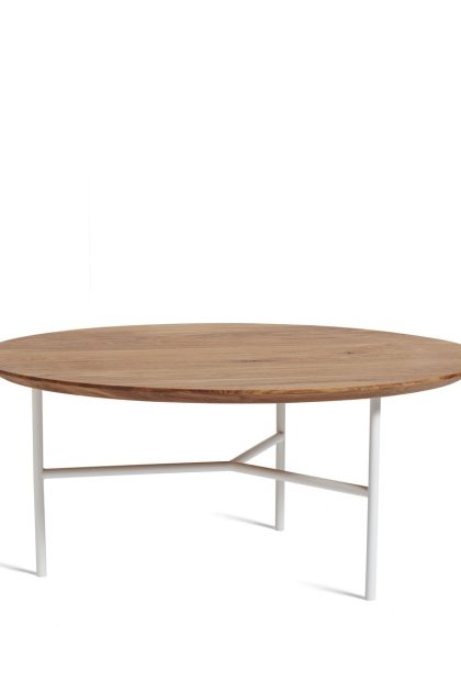 Mavis tribeca soffbord ek olja rustik, vita ben, ø80