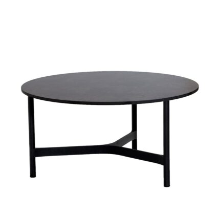 Cane-line twist soffbord large Ø90 cm dark grey-lava grey