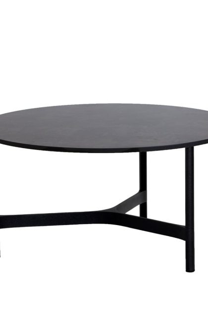 Cane-line twist soffbord large Ø90 cm dark grey-lava grey
