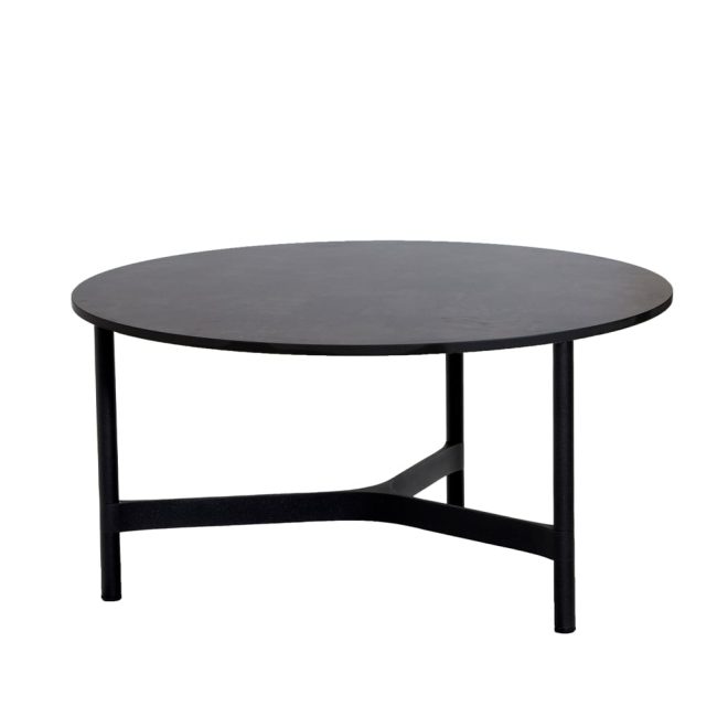 Cane-line twist soffbord large Ø90 cm dark grey-lava grey