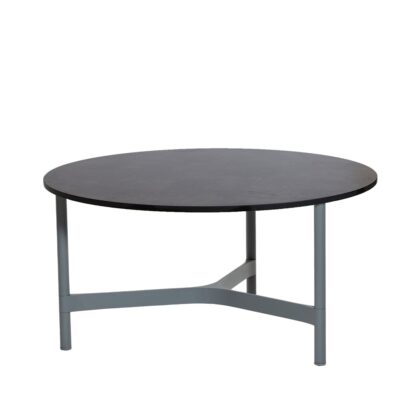 Cane-line twist soffbord large Ø90 cm dark grey-light grey