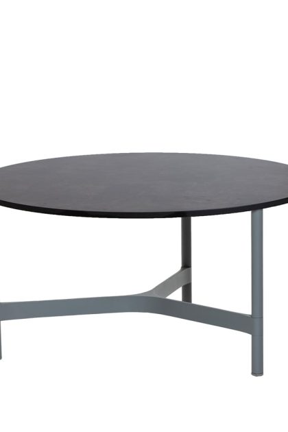 Cane-line twist soffbord large Ø90 cm dark grey-light grey