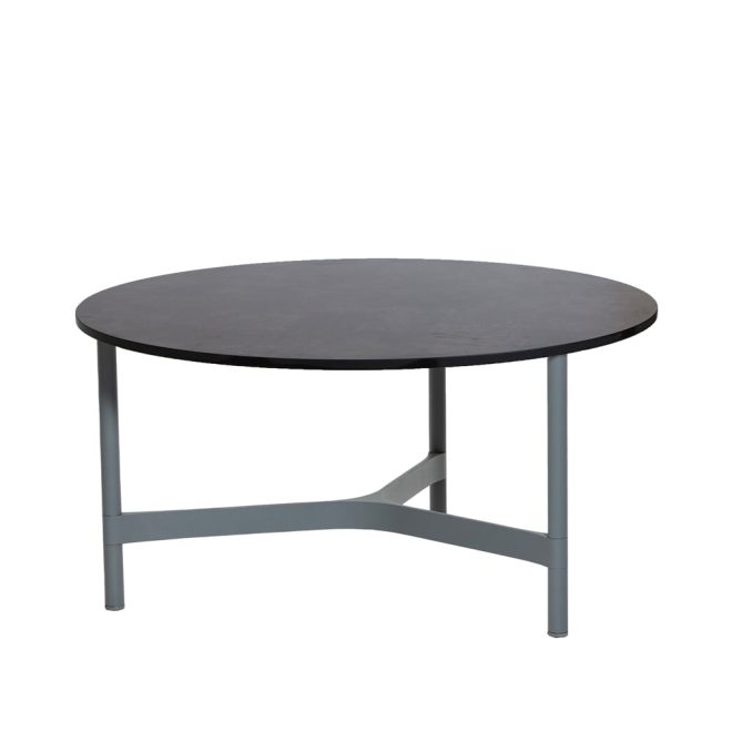 Cane-line twist soffbord large Ø90 cm dark grey-light grey