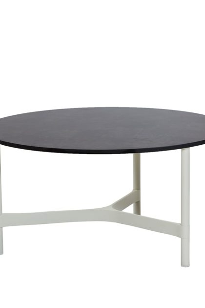 Cane-line twist soffbord large Ø90 cm dark grey-white