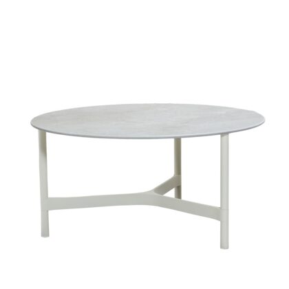 Cane-line twist soffbord large Ø90 cm fossil grey-white