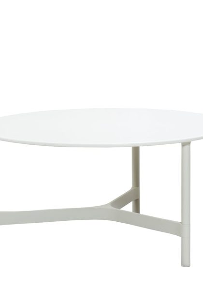 Cane-line twist soffbord large Ø90 cm white-white