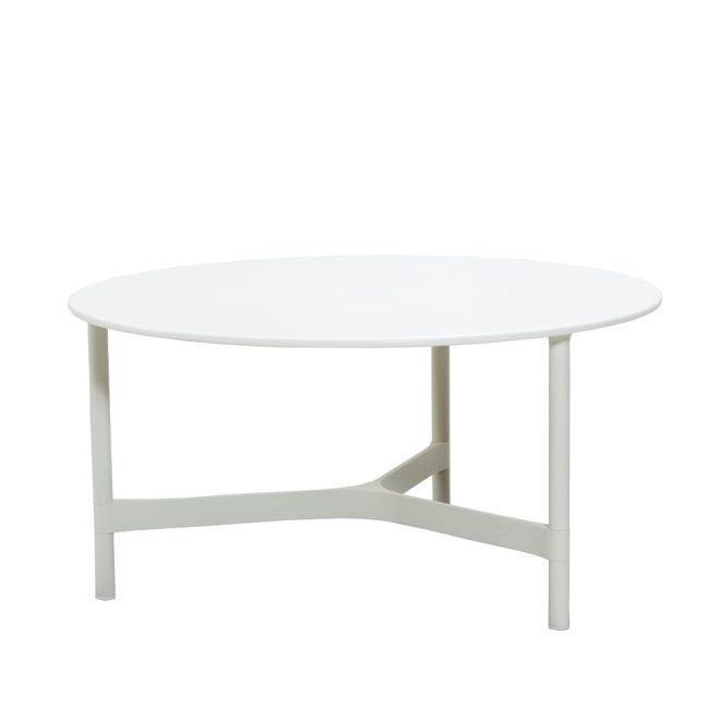 Cane-line twist soffbord large Ø90 cm white-white