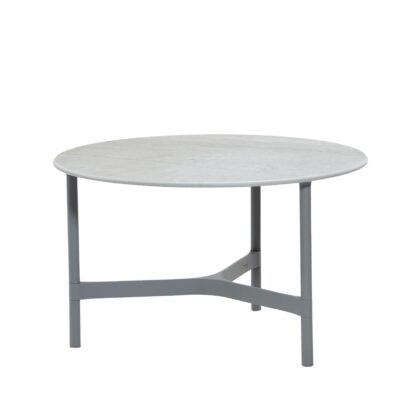 Cane-line twist soffbord medium Ø70 cm fossil grey-light grey