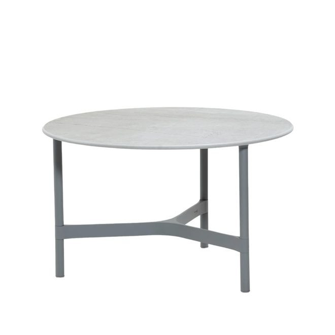 Cane-line twist soffbord medium Ø70 cm fossil grey-light grey
