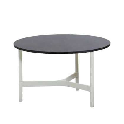 Cane-line twist soffbord medium Ø70 cm dark grey-white
