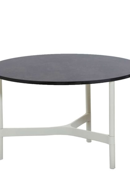 Cane-line twist soffbord medium Ø70 cm dark grey-white