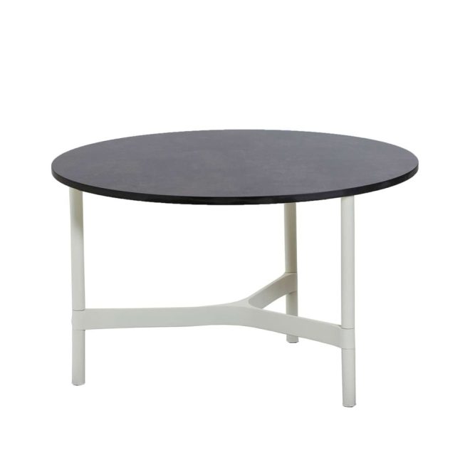 Cane-line twist soffbord medium Ø70 cm dark grey-white