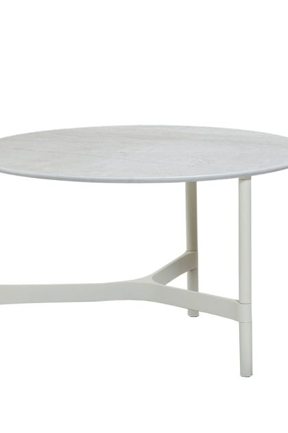 Cane-line twist soffbord medium Ø70 cm fossil grey-white