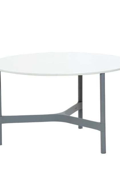 Cane-line twist soffbord medium Ø70 cm white-light grey