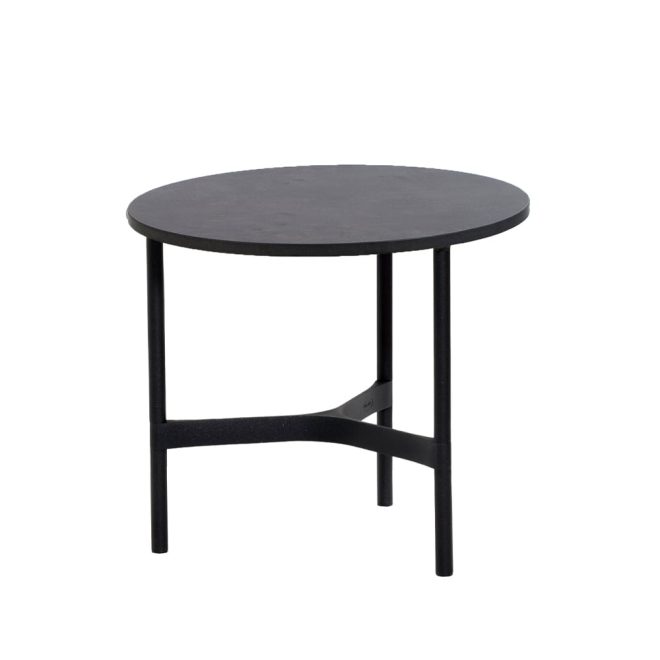 Cane-line twist soffbord small Ø45 cm dark grey-lava grey
