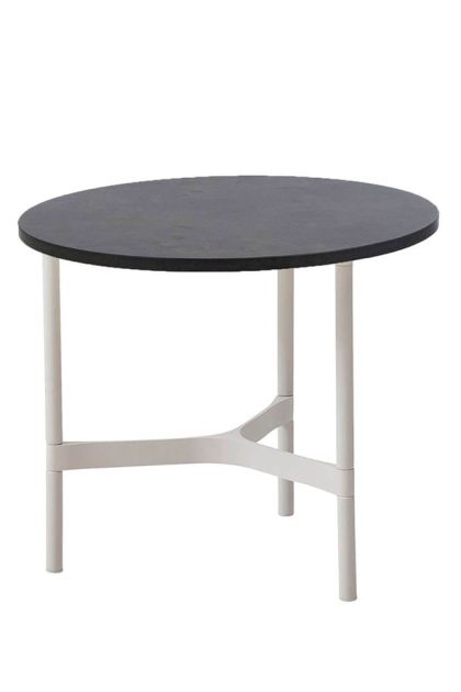 Cane-line twist soffbord small Ø45 cm dark grey-white