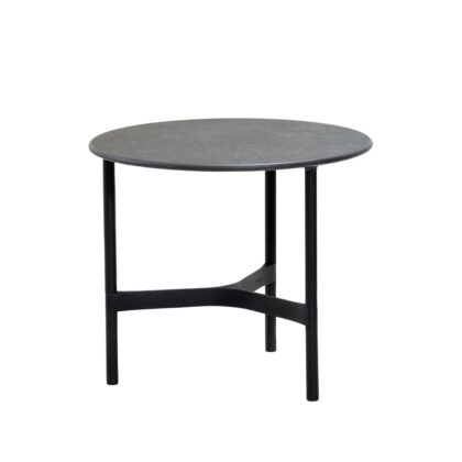 Cane-line twist soffbord small Ø45 cm fossil black-lava grey