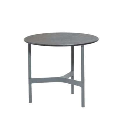 Cane-line twist soffbord small Ø45 cm fossil black-light grey
