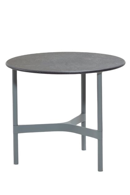 Cane-line twist soffbord small Ø45 cm fossil black-light grey