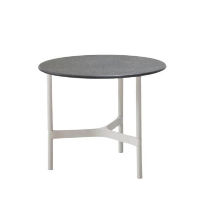 Cane-line twist soffbord small Ø45 cm fossil grey-white