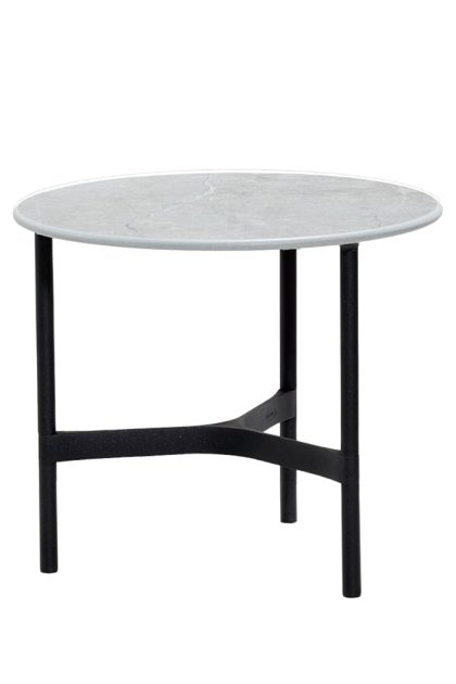 Cane-line twist soffbord small Ø45 cm fossil grey-lava grey