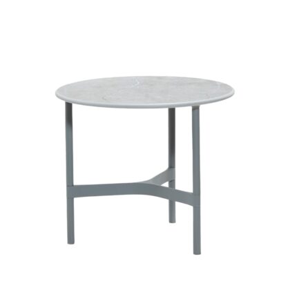 Cane-line twist soffbord small Ø45 cm fossil grey-light grey